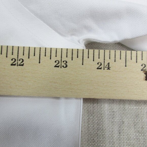 L.L. Bean Dress Shirt Mens 16 White Traditional Fit Collared Button Down 209410 - Picture 8 of 10